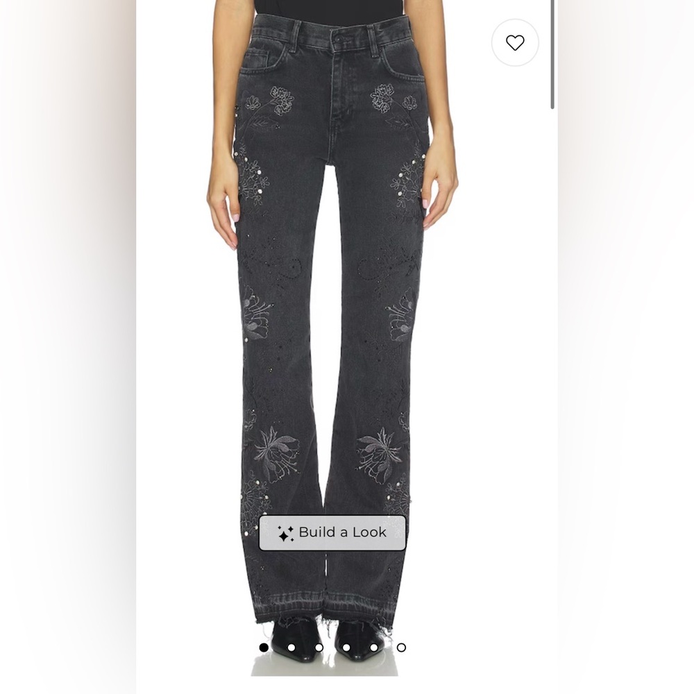 NWOT Free People Irie Embellished Wide Leg in Phantom